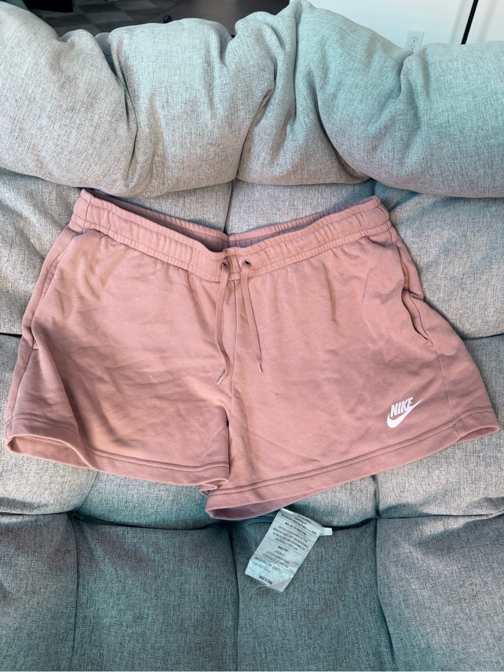 Nike Women's Dusty Pink Knit Lounge Shorts